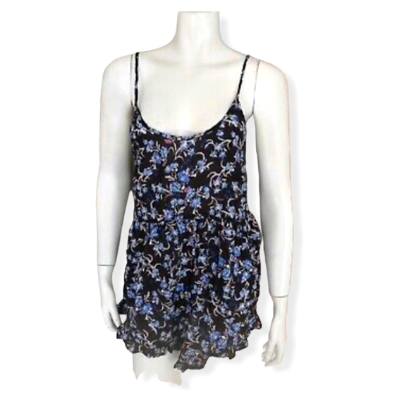FREE People Floral Strappy Romper - Picture 1 of 9